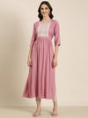 Women Pink Solid Anarkali Kurta-SKC-1198-Pink