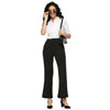 Smarty Pants Women's Cotton Lycra Bell Bottom Black Color Formal Trouser-SMPT-906A-S