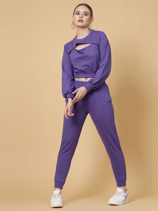 Rigo Cutout Neck Detail Tracksuit-WTRKST1012-L