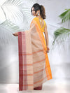 Beige Pure Cotton Tant Saree With Woven Designs-MA51TT43430132