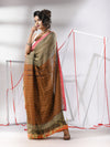 Beige Cotton Saree With Sequined Work-MA55CT06520111