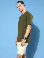 Dillinger Olive Graphic Oversized T-Shirt-DLMOV154OGRN-S