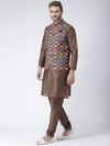 Hangup Men Standard Printed Men's Indian Wear-59APrintedNehru