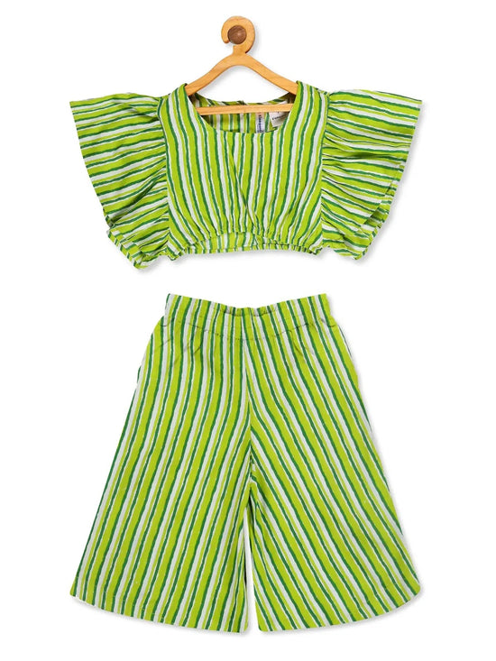 Girls Printed Top & Culotte Co-orde set-SS23GCHSK013002