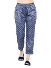 Smarty Pants Women's Silk Satin Blue Color Polka Dot Night Suit