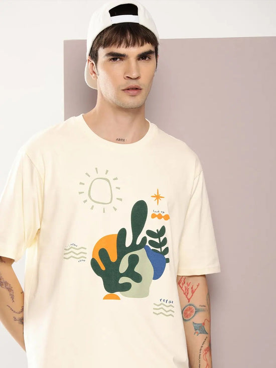 Dillinger Off White Graphic Oversized T-shirt-DLMOV228WWHT-S