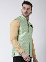 Hangup Men Standard Solid Men's Indian Wear-136AJacquardNehru