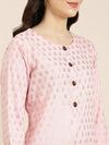 Women Pink Floral Straight Kurta-GW-4230-Pink