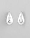 Silver Plated Teardrop-Shaped Stud Earrings-VOJ342