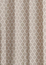 Reverse Trellis 100% cotton geometric curtain for bed room - Room darkening - Walnut Grey - Pack of 1-230422075