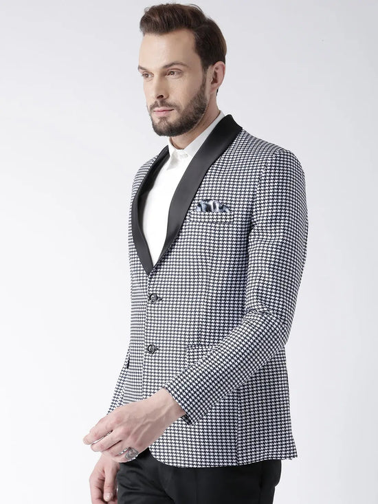 Hangup Men Standard Printed Men Formalwear-D28TuxedoBlazer