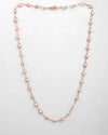 Gold Plated Chain For Women With White Pearls-VOJ465