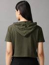 Women's Green Solid Crop Top-AE-10487-Olive