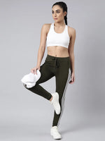 Women Solid Slim Fit Olive Track Pant-AF-1612-Olive