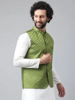 Hangup Men Standard Embroidered Men's Indian Wear-191A_Emb_Nehru