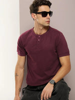 Dillinger Burgundy Solid Regular Heney T-shirt