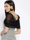 Front twist short shrug in Black