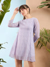 Women Lavender Ditsy Floral Dress