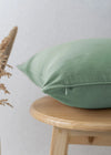 Solid Sage Green 100% cotton plain cushion cover for sofa-230455086