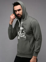 Men Green Solid Sweatshirt-OTSS-27-Olive