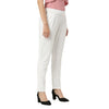 Smarty Pants Women's Cotton Lycra Ankle Length White Formal Trouser