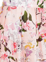 Pink Floral Silk Skirt