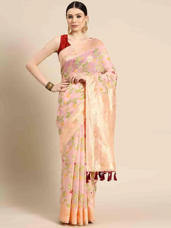 Bold Printed Fusion Saree-SZ-JMD16-LPN-1768