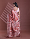 Brown Silk Soft Saree With Texture Print-MA60BSL01400056