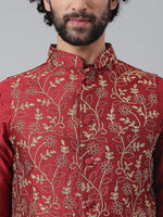 Hangup Men Standard Embroidered Men's Indian Wear-197A_Emb_Nehru