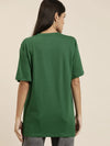 Dillinger Green Solid Oversized T-Shirt