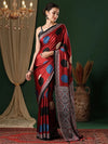 Saree Mall Women's Crepe Red Printed Designer Saree With Blouse Piece-MOHAR101A