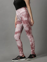 Women's Mauve Solid Skinny Fit Denim Jeans-GZ-5138-Mauve