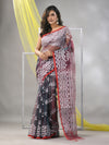 Brown Muslin Duel-Tone Saree With Jamdani Designs-MA57MS331540007