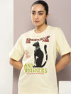 Dillinger Off White Graphic Oversized T-Shirt-WMNCR515WWHT-XS