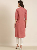 Women Mauve Solid Straight Kurta-NJ-1078236-Mauve