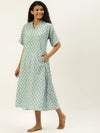 Kaftan Dress in Powder Blue Print