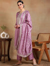 Ahika Women Lavender Silk Blend Embroidered Straight Kurta Pant Set With Dupatta-PKSKD1898D_XS