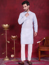 Chikankari Embroidered Kurta with Pyjama.-JOKP-5017Sky