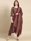 Women's Violet Printed Kurta Set-SKC-984-Violet