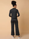 Women Black Printed Tracksuit-AF-1975-Black