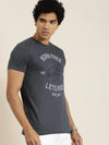 Dillinger Grey Graphic Regular T-Shirt-DLCR18109DKG-S