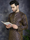 Woven Design Silk Blend Kurta with Pyjama-JOKP-P-5032Purple