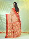 Beige Tussar Silk Saree With Woven Texture Motifs-MA66TUS431820068