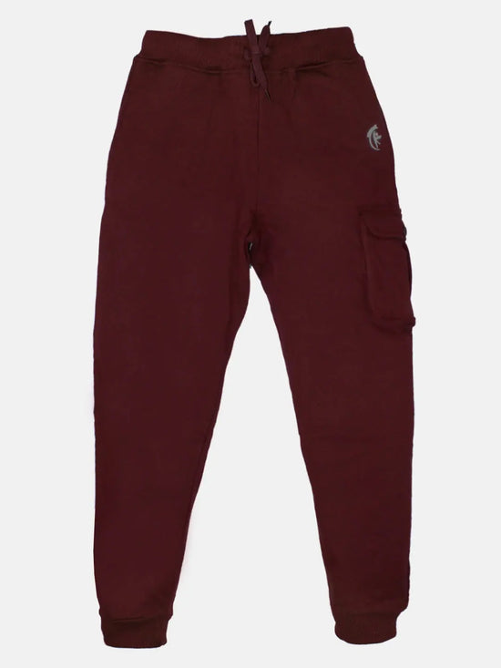 Boys Fleece Cargo Track pant-AW23BTP036009