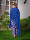 Navyaa Women's Cotton Blend Printed Straight Kurta Pant With Dupatta-Me188-mgblu-skd