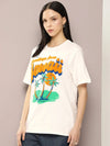 Dillinger Off White Graphic Oversized T-Shirt-WMNCR504HWHT-XS