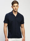 Men Navy Solid Shirt-AANYA-1684-Navyblue