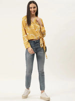 Abstract Yellow Knot Top