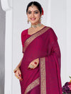 Saree Mall Women's Chiffon Pink Printed Designer Saree With Blouse Piece-SHMIKSA1005