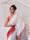 Off White Matka Soft Saree With Resham Pallu-MA64MT402260012